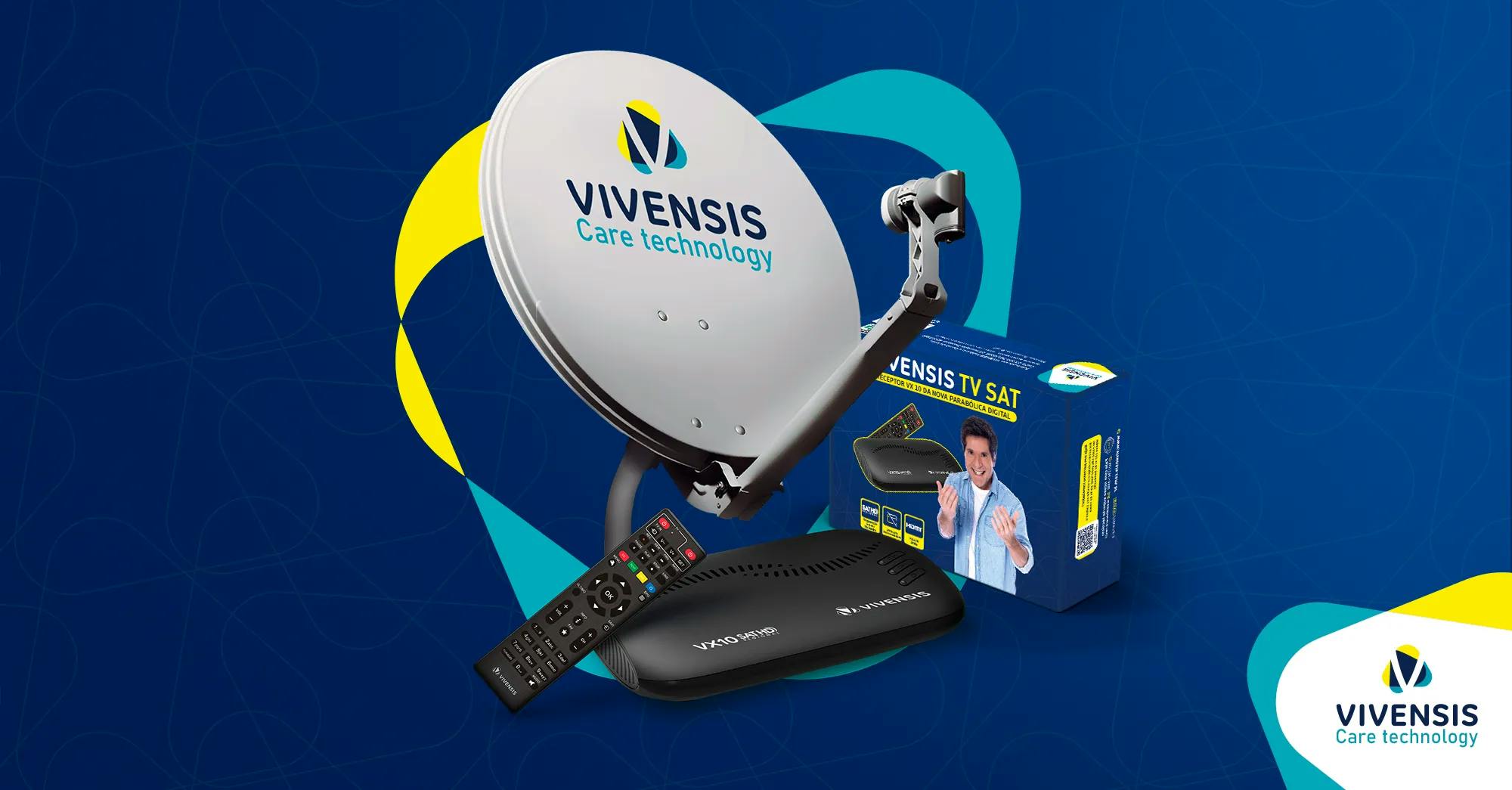 Vivensis lança nova linha de produtos com antenas parabólicas, receptores e conversores de sinal.