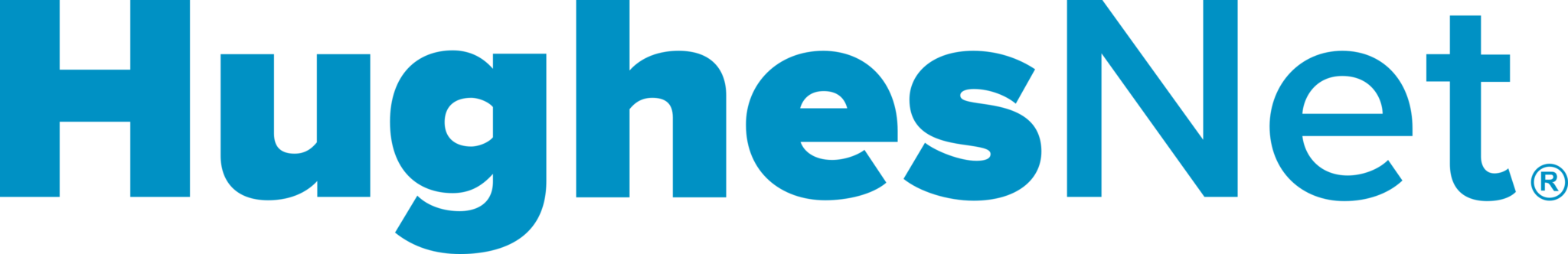 Logo HughsNet - O maior provedor de internet via satélite do mundo